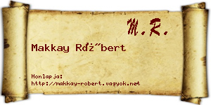 Makkay Róbert névjegykártya