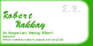 robert makkay business card